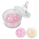 HXRYAGi pot-verre-cristal et pouf-poudre-corps pour une application luxueuse