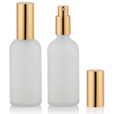 Hydior vaporisateur en verre opale avec pompe dorée, brume uniforme idéale pour parfums.