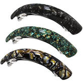 Barrette HYFEEL grande noire, maintien fiable pour cheveux épais toute la journée.