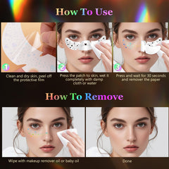 HyperFun motifs coeurs et etoiles sur visage pour un style ludique