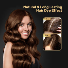 HyperHair shampooing châtaigne brun : couverture des gris avec couleur naturelle et durable.