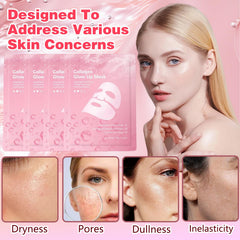 HYVXENT masque bio collagene peau éclatante: révèle une peau rayonnante et plus vivace au réveil.