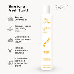 Massage du cuir chevelu avec le Shampoing Ravenna pour une détente pendant le lavage.