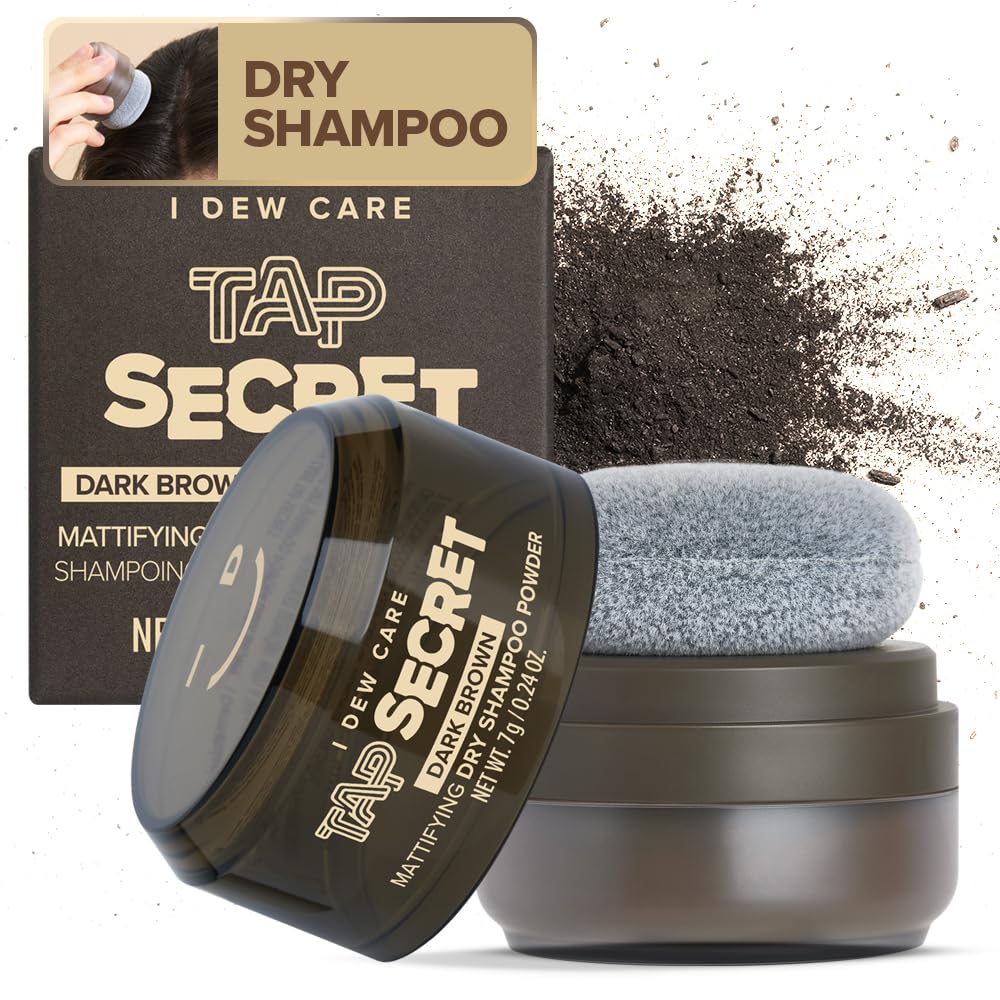I DEW CARE Tap Secret boîte poudre clarifiante brun foncé pour cheveux propres