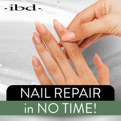 IBD application egalisee sur ongles naturels : fini lisse et uniforme.