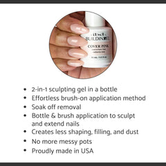 IBD Extension Ongles rose, finition naturelle et sculpture précise.