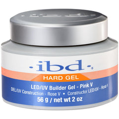 IBD Gel dur Rose V en bouteille, gel de construction, fini brillant pour ongles