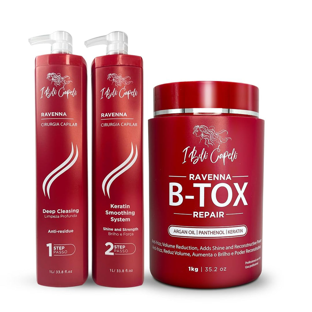 I Belli Capelli Ravenna B-tox ensemble traitement capillaire pour cheveux plus forts et souples