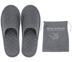 Chaussons voyage pliables Ibluelover offrant confort coton doux et rangement facile.