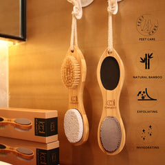ICANdOIT brosse en poils de sanglier pour nettoyer les pieds en profondeur.