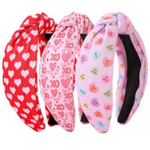 IDDFEVE 3 pièces bandeaux Valentine cœur rose, look romantique assuré.