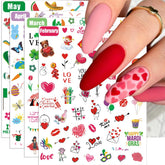 IDDFEVE autocollants ongles – collection mensuelle, motifs tendance.