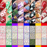 IDDFEVE stickers ongles noel: motifs festifs faciles à poser pour un look hivernal.