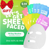 I DEW CARE collagen sheet mask variety pack box showing 14 masks for daily hydration