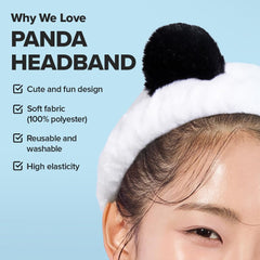 Bandeau panda I DEW CARE, confort durable et sans irritation.