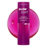 I DEW CARE gloss à lèvres Raspberry, bouteille rose, teinte brillante et hydratante.