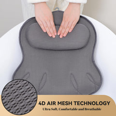 Idle Hippo oreiller bain 4D mesh, matière respirante pour fraîcheur.