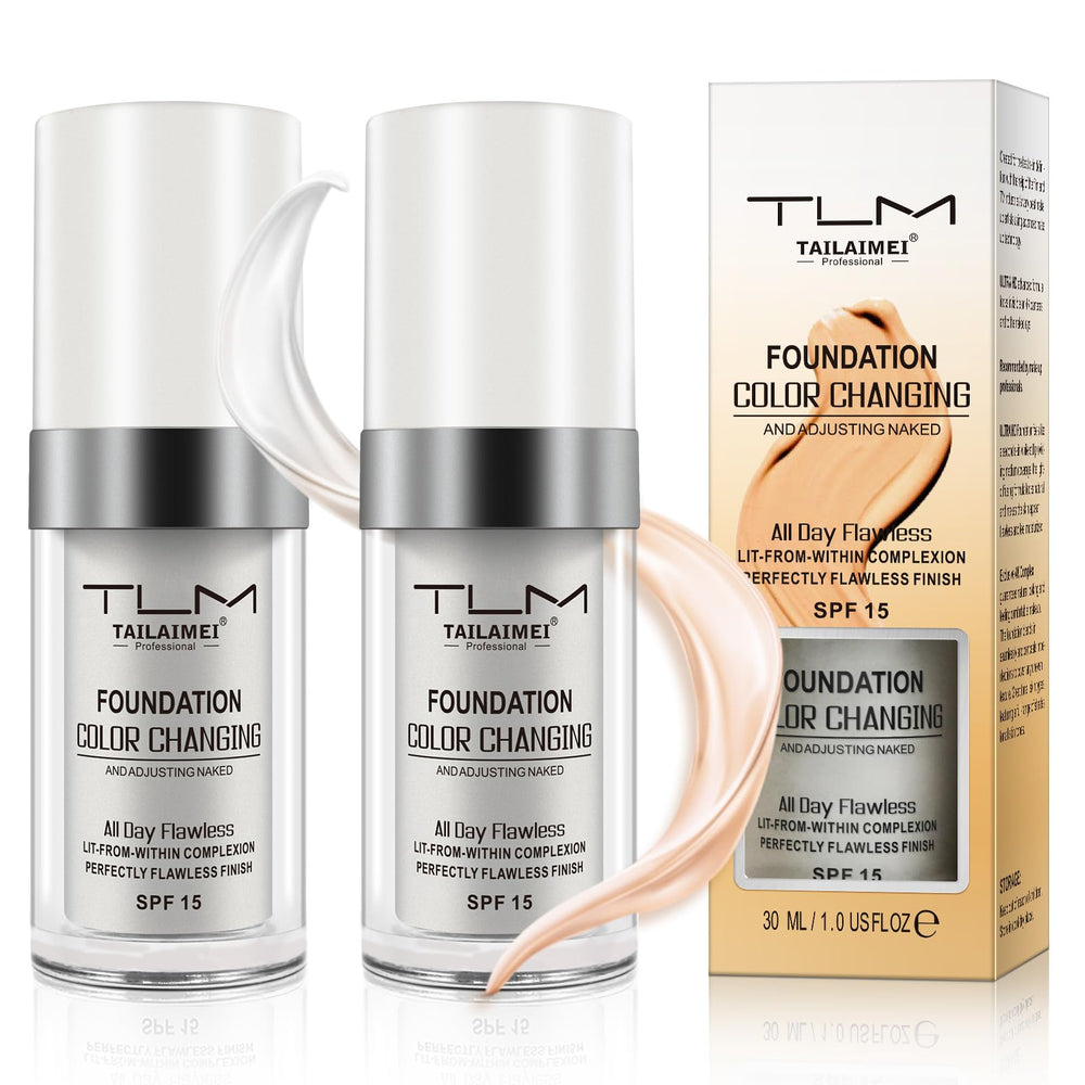 IDUCEN pack double de fond de teint changeant pour une couvrance uniforme.