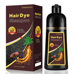 iemokoda Shampoing couleur café sombre, application facile et rapide