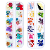 iFancer fleurs sèches pour ongles - ensemble 108 pièces, variété riche pour motifs uniques.