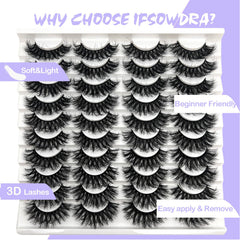 IFSOWDRA zoom détail cils mink pour une application précise.
