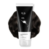 IGK Masque Déposant de Couleur Noir Fumé, bouteille – rafraîchit subtilement la couleur et nourrit les cheveux.
