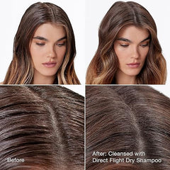 IGK Direct Flight absorption huile : action rapide sur cheveux gras.