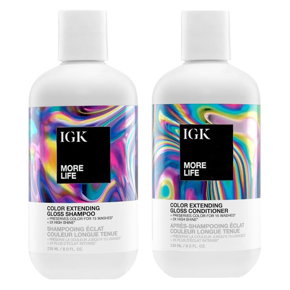IGK More Life shampoo bouteille – prolonge couleur et offre brillance éclatante