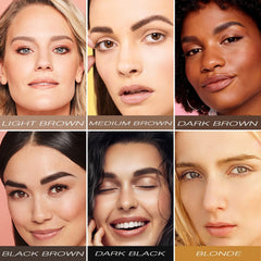 Pochoirs sourcils naturels brun clair pour varier les styles