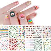 IHUKEIT autocollants ongles fleurs, décoration rapide et durable pour ongles.