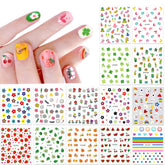 IHUKEIT autocollants ongles 3D auto-adhesifs, finition brillante et durable.