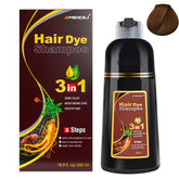 IIIMEIDU Shampoing-teinture pour cheveux gris avec couleur café rapide.