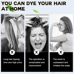 IIIMEIDU Shampoing couleur brun châtain en bouteille, résultat durable.