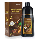 IIIMEIDU Shampoing colorant pour cheveux gris en bouteille, couverture naturelle.
