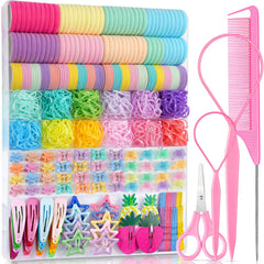 IKOCO elastiques cheveux colorés ensemble, maintien rapide sans traction