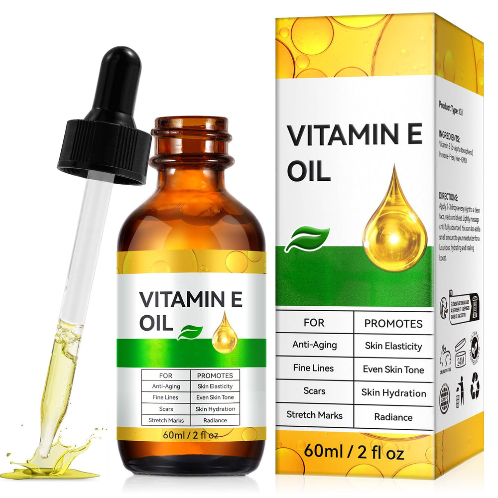 IKZEE huile vitamine-e, flacon clair : hydratation profonde du visage.