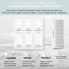 Après-shampoing mini ILES FORMULA, démêlage facile et cheveux plus lisses.