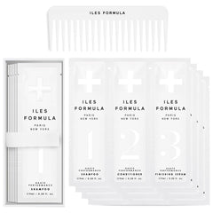 Coffret découverte ILES FORMULA avec shampoing mini, douceur et réduction de casse.