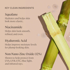 Ingrédients clés ILIA: Niacinamide, hyaluronique et squalane