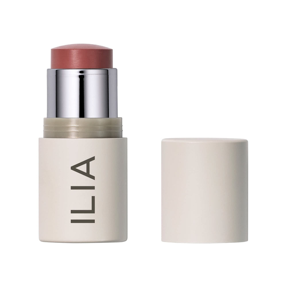 ILIA Multi-Stick Lady Bird, swatch rosé neutre pour fini naturel sur peau.