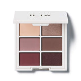 ILIA palette yeux ouverte : teintes mat, satin et métalliques pour un look polyvalent.