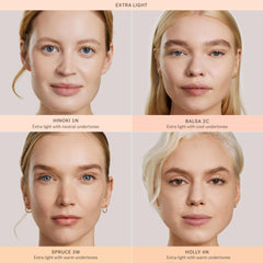 Application précise sur le visage pour un fini homogène.