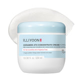 Crème Illiyoon Céramide Ato Concentrée — Bouteille pratique pour hydratation durable.