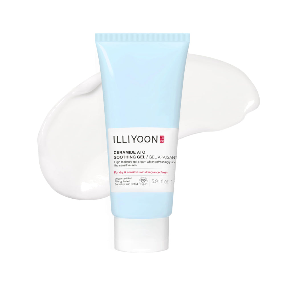 Illiyoon Ceramide Ato Gel, bouteille prête à l’hydratation quotidienne vegan.