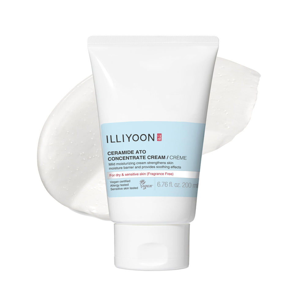 Illiyoon Crème Concentrée Céramide Ato – bouteille montrant hydratation durable.