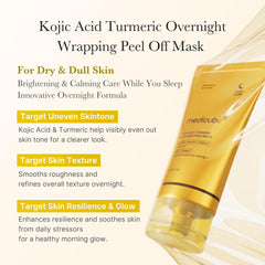 Medicube Masque enveloppant nocturne à l’acide kojique et curcuma – Éclat et peau lumineuse au réveil