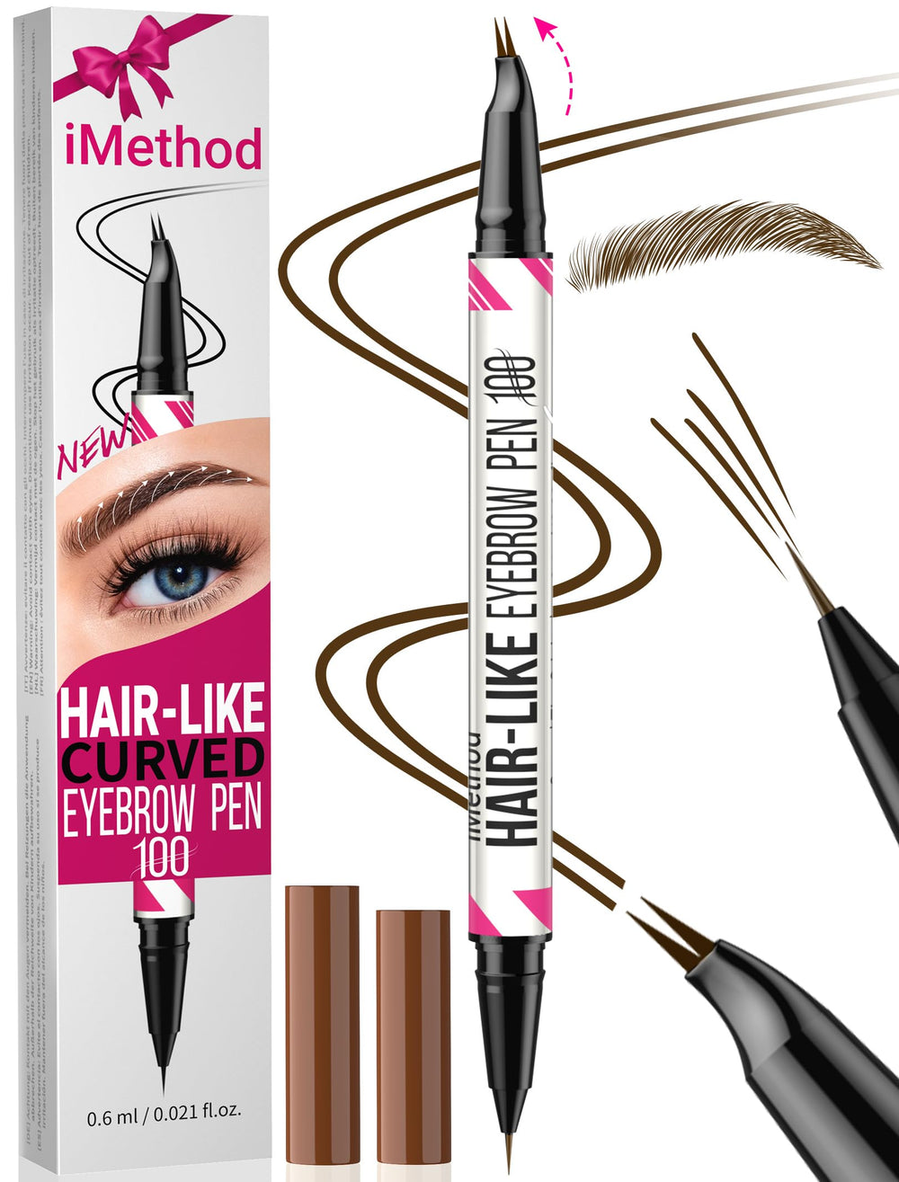 iMethod crayon sourcils curve brosse precision — traits fins et naturels.