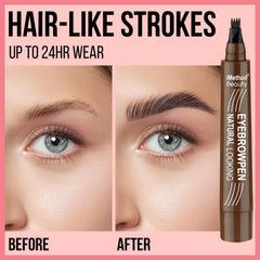 iMethod Sourcils Pen avec brosse spoolie pour démêler et estomper.