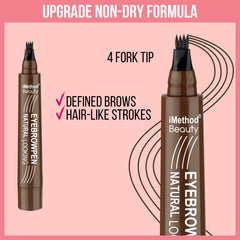 Traits cheveux réalistes créés par la pointe fourche pour sourcils plus fournis.