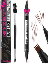 iMethod Sourcils: stylo 2-en-1 avec pointe 4 branches pour un tracé précis.